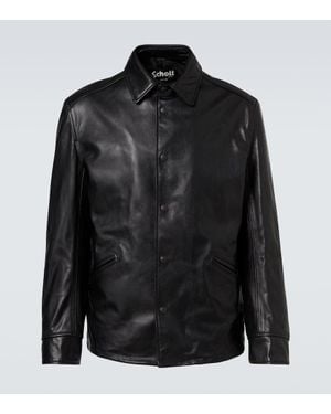 Junya Watanabe Lederjacke Schott - Schwarz