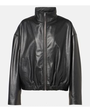 Yves Salomon Leather Jacket - Black