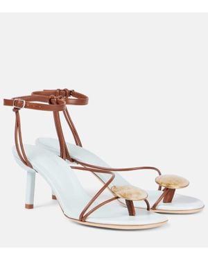 Christopher Esber Verzierte Sandalen Doma 70 Aus Leder - Weiß