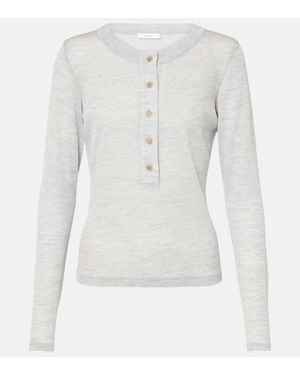 Vince Top Henley de lana - Blanco