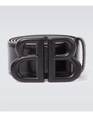 Balenciaga Guertel Monaco Bb Aus Leder - Schwarz