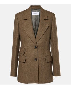 Ferragamo Virgin Wool Flannel Blazer - Green