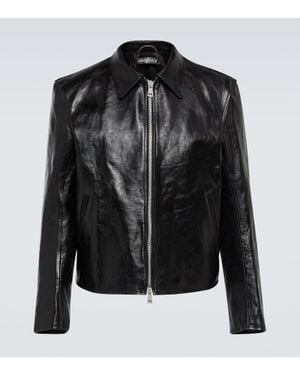 Our Legacy Blouson Mini Aus Leder - Schwarz
