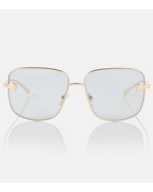 Versace Occhiali Da Sole Squadrati Medusa - Metallizzato