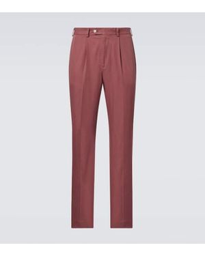 dunhill Cotton Straight Pants - Red