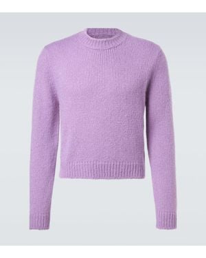 Jil Sander Pullover Aus Alpakawolle Und Wolle - Lila