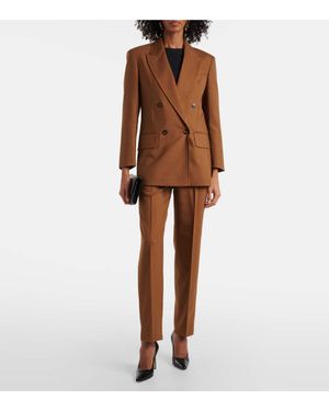 【関税&送料込】Max Mara Camel Wool Blend Kitten Blazer Max Mara Camel Wool Blend Kitten Blazer in Brown | Lyst