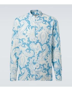 Etro Floral Linen Shirt - Blue