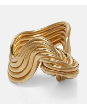 Bottega Veneta Anillo De Plata De Ley Banado En Oro - Neutro