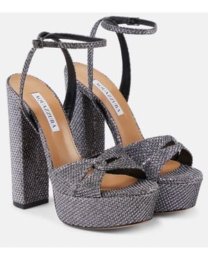 Aquazzura Sinner 140 Platform Sandals - Black