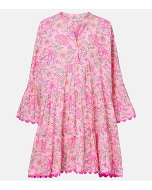 Juliet Dunn Printed Cotton Minidress - Pink