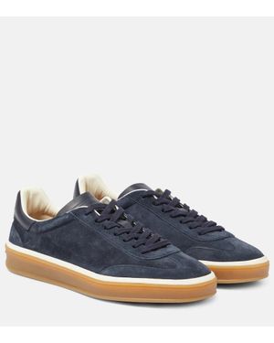 Loro Piana Tennis Walk Suede Trainers - Blue