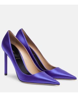 Tom Ford Escarpins Betty 105 En Satin - Violet