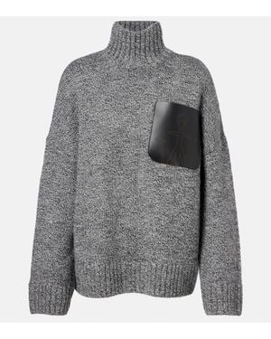 JW Anderson Jersey De Cuello Alto En Mezcla De Lana Y Alpaca - Gris
