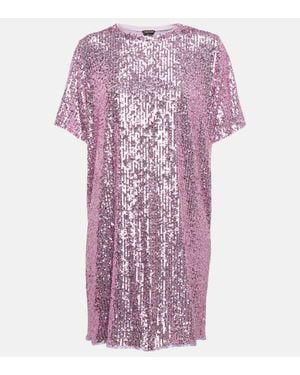 Tom Ford Sequin T-Shirt Minidress - Purple
