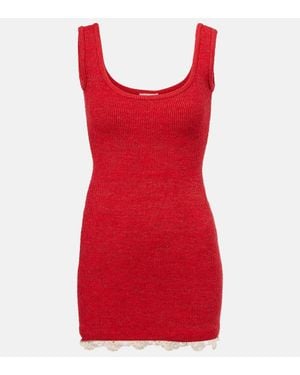 Magda Butrym Lace-Trimmed Minidress - Red