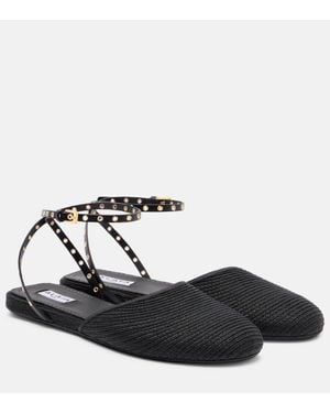 Alaïa Slingback-Ballerinas Mit Leder - Schwarz
