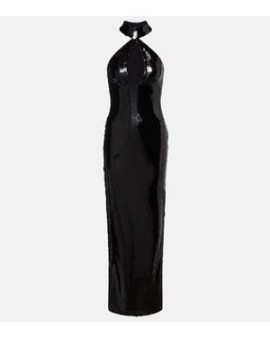 Rodarte Cutout Sequined Gown - Black