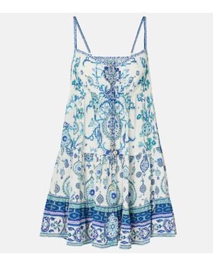 CAMILLA Isnik Lullaby Printed Silk Minidress - Blue
