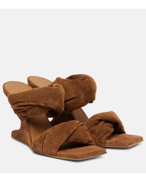 Rick Owens Wedge-Sandalen Twisted Cantilever 80 - Braun