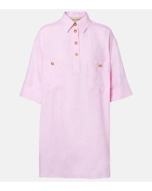 Valentino Polo Oversize En Lin - Rose