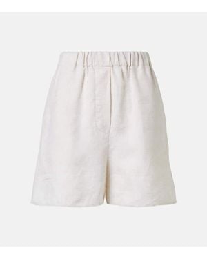 Loro Piana Angelo Linen Bermuda Shorts - White