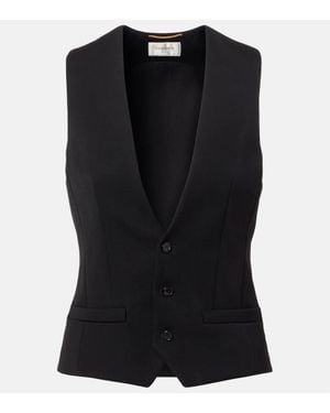 Saint Laurent Wool Vest - Black
