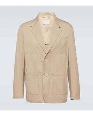 Prada Blazer Aus Einem Baumwollgemisch - Natur