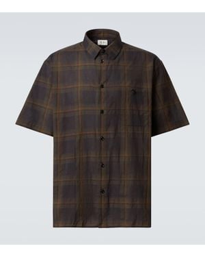 Saint Laurent Hemd Tartan Aus Baumwoll-Voile - Schwarz