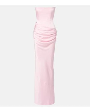 Alex Perry Draped Bustier Gown - Pink