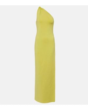 Galvan London Persephone One-Shoulder Maxi Dress - Yellow