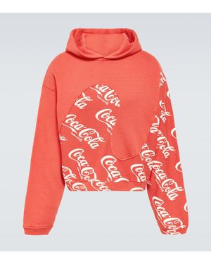 ERL Bedruckter Hoodie Aus Baumwolle - Rot