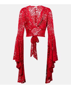 Alexandra Miro Top Talia Aus Spitze - Rot