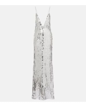 The New Arrivals Ilkyaz Ozel Claudie Sequined Gown - White
