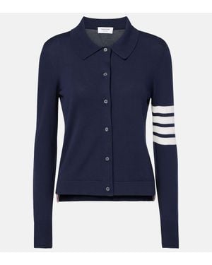 Thom Browne Cardigan Aus Baumwolle - Blau
