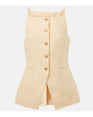 Posse Nancy Linen Top - Natural