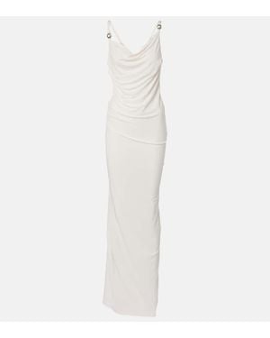 Coperni Maxikleid Aus Jersey - Weiß