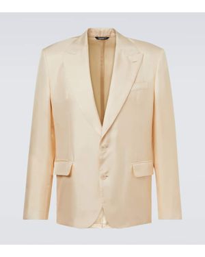 Dolce & Gabbana Sicilia Light Silk Twill Blazer - Natural