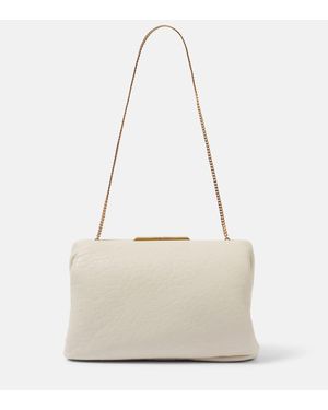 Saint Laurent Pochette Small En Cuir - Blanc