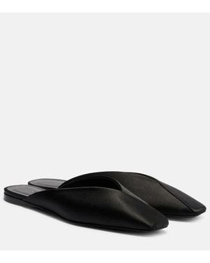 Max Mara Satin Mules - Black