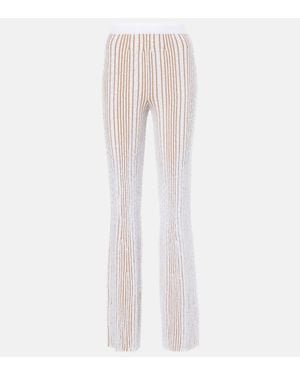 Missoni Sequined High-rise Flared Trousers - White