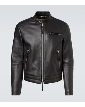 Tom Ford Leather Biker Jacket - Black