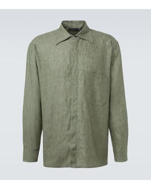Saman Amel Camisa Resort De Lino - Verde