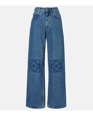 Loewe Jeans Anagram A Gamba Larga - Blu