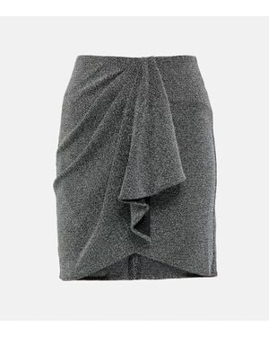 Isabel Marant Bergen Lurex Jersey Ruffled Miniskirt - Gray