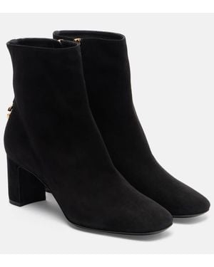 Dolce & Gabbana Ankle Boots Dg Aus Veloursleder - Schwarz