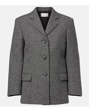 The Row Eudora Cashmere And Wool Blazer - Grey