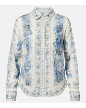 Zimmermann Wanderlust Cotton Shirt - Blue