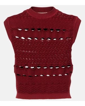 Elie Saab Top Aus Strick - Rot