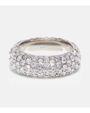 AMINA MUADDI Cameron Crystal-Embellished Ring - White